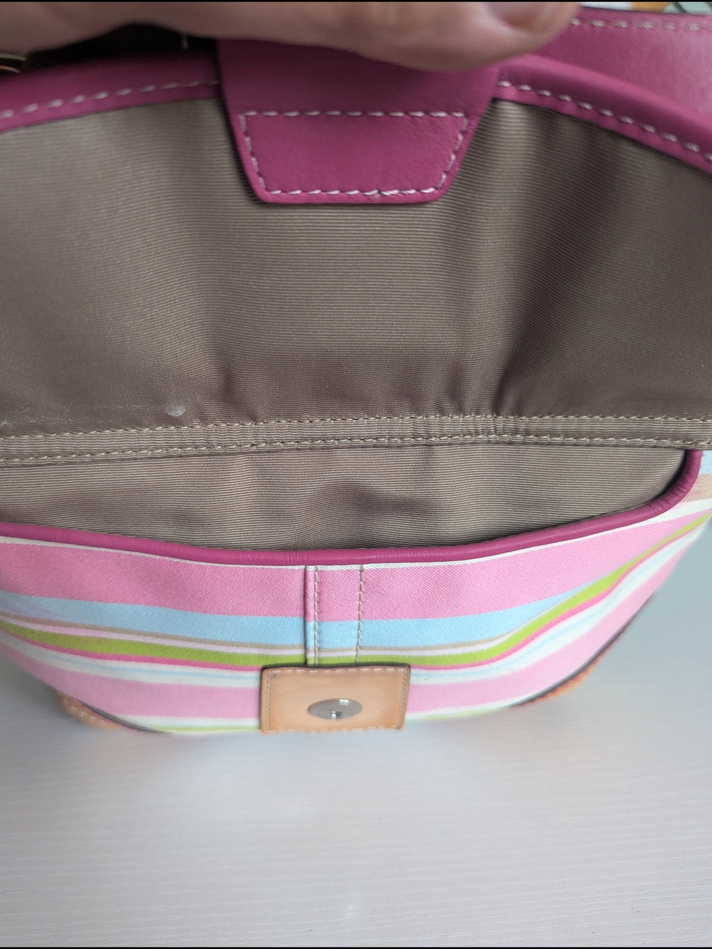 Coach Soho Twill Stripe Small Tote, a vintage - Picture 12 of 12